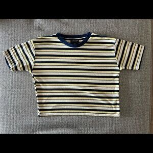 𝅺topshop Women’s Striped Crop Top Size 6‎